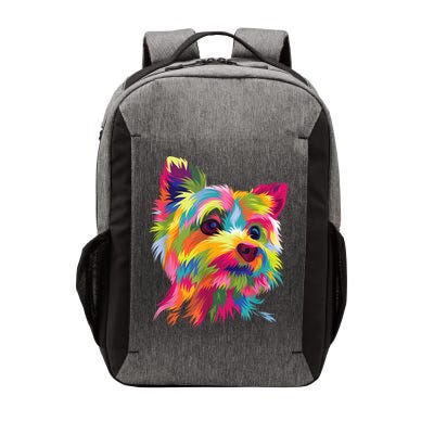 Colorful Pop Art Yorkshire Terrier Portrait Yorkie Lover Vector Backpack
