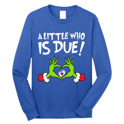 Christmas Pregnancy A Little Who Is Due Long Sleeve Shirt