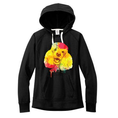 Cool Poodle Art For Men Women Colorful Dog Poodle Lovers Women's Fleece Hoodie