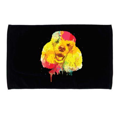 Cool Poodle Art For Men Women Colorful Dog Poodle Lovers Microfiber Hand Towel