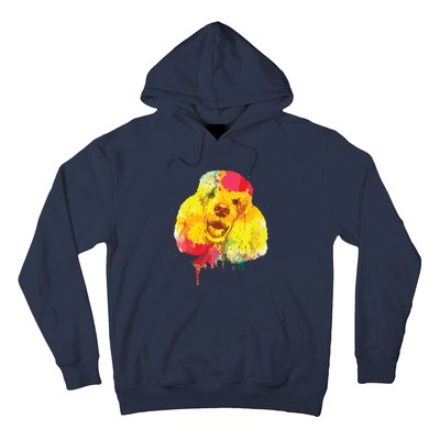 Cool Poodle Art For Men Women Colorful Dog Poodle Lovers Hoodie