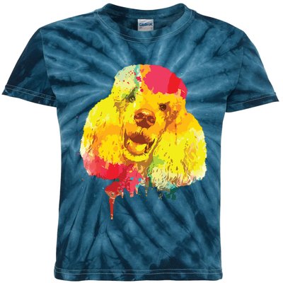 Cool Poodle Art For Men Women Colorful Dog Poodle Lovers Kids Tie-Dye T-Shirt