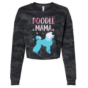 Cool Poodle Art For Women Mom Pet Dog Standard Poodle Lovers Cropped Pullover Crew