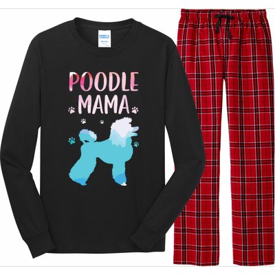 Cool Poodle Art For Women Mom Pet Dog Standard Poodle Lovers Long Sleeve Pajama Set