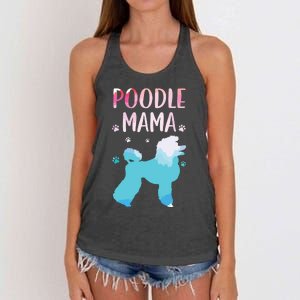 Cool Poodle Art For Women Mom Pet Dog Standard Poodle Lovers Women's Knotted Racerback Tank