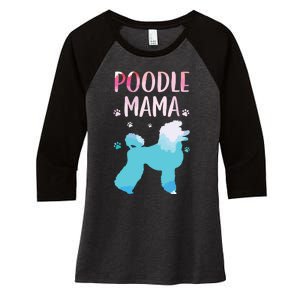 Cool Poodle Art For Women Mom Pet Dog Standard Poodle Lovers Women's Tri-Blend 3/4-Sleeve Raglan Shirt