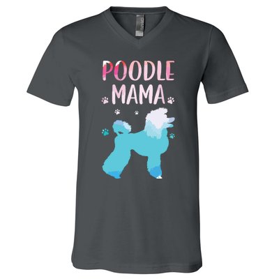 Cool Poodle Art For Women Mom Pet Dog Standard Poodle Lovers V-Neck T-Shirt