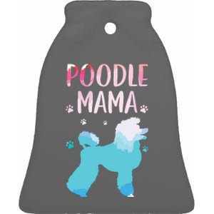 Cool Poodle Art For Women Mom Pet Dog Standard Poodle Lovers Ceramic Bell Ornament