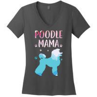 Cool Poodle Art For Women Mom Pet Dog Standard Poodle Lovers Women's V-Neck T-Shirt