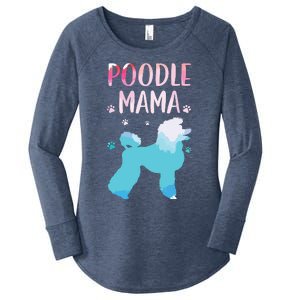 Cool Poodle Art For Women Mom Pet Dog Standard Poodle Lovers Women's Perfect Tri Tunic Long Sleeve Shirt