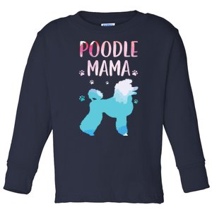 Cool Poodle Art For Women Mom Pet Dog Standard Poodle Lovers Toddler Long Sleeve Shirt