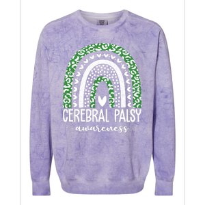 Cerebral Palsy Awareness Rainbow Heart Colorblast Crewneck Sweatshirt