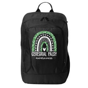 Cerebral Palsy Awareness Rainbow Heart City Backpack