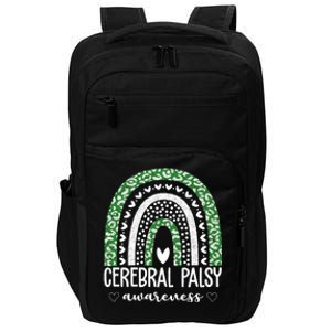 Cerebral Palsy Awareness Rainbow Heart Impact Tech Backpack