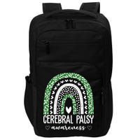 Cerebral Palsy Awareness Rainbow Heart Impact Tech Backpack