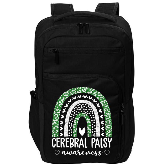 Cerebral Palsy Awareness Rainbow Heart Impact Tech Backpack