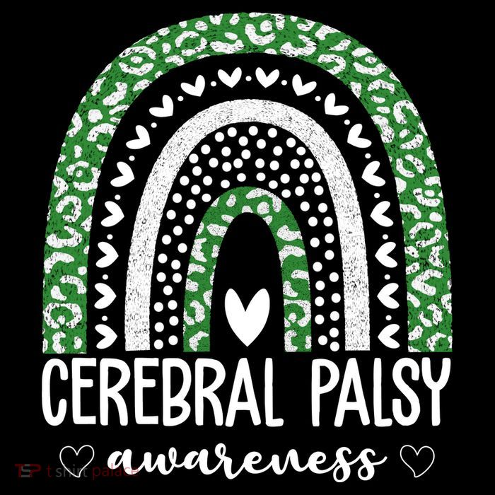 Cerebral Palsy Awareness Rainbow Heart Drawstring Bag