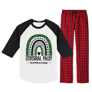 Cerebral Palsy Awareness Rainbow Heart Raglan Sleeve Pajama Set