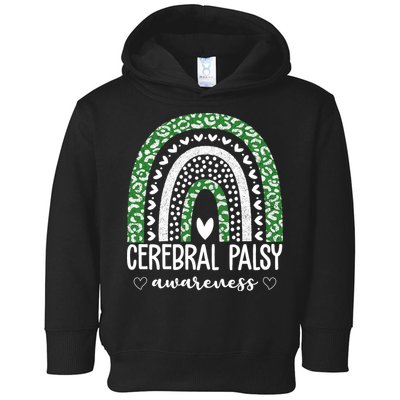 Cerebral Palsy Awareness Rainbow Heart Toddler Hoodie