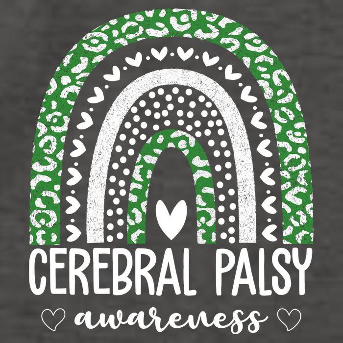 Cerebral Palsy Awareness Rainbow Heart Vector Backpack