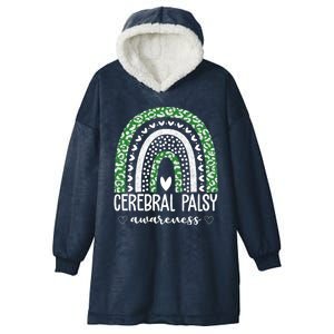 Cerebral Palsy Awareness Rainbow Heart Hooded Wearable Blanket