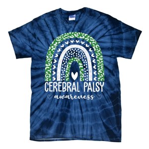 Cerebral Palsy Awareness Rainbow Heart Tie-Dye T-Shirt