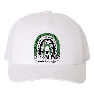 Cerebral Palsy Awareness Rainbow Heart Yupoong Adult 5-Panel Trucker Hat