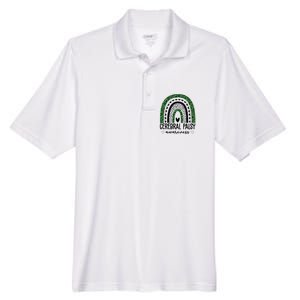 Cerebral Palsy Awareness Rainbow Heart Men's Origin Performance Pique Polo