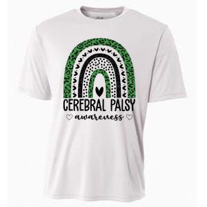 Cerebral Palsy Awareness Rainbow Heart Cooling Performance Crew T-Shirt