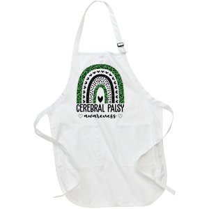 Cerebral Palsy Awareness Rainbow Heart Full-Length Apron With Pockets