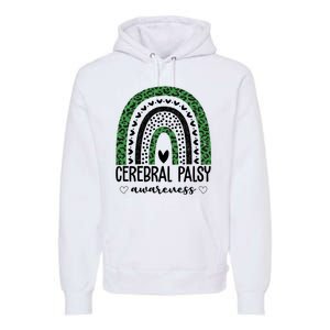 Cerebral Palsy Awareness Rainbow Heart Premium Hoodie