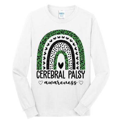 Cerebral Palsy Awareness Rainbow Heart Tall Long Sleeve T-Shirt