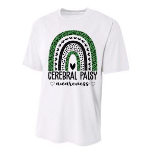 Cerebral Palsy Awareness Rainbow Heart Performance Sprint T-Shirt