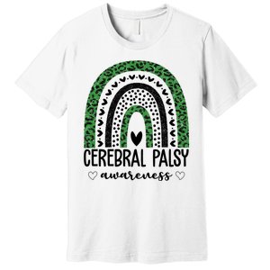 Cerebral Palsy Awareness Rainbow Heart Premium T-Shirt