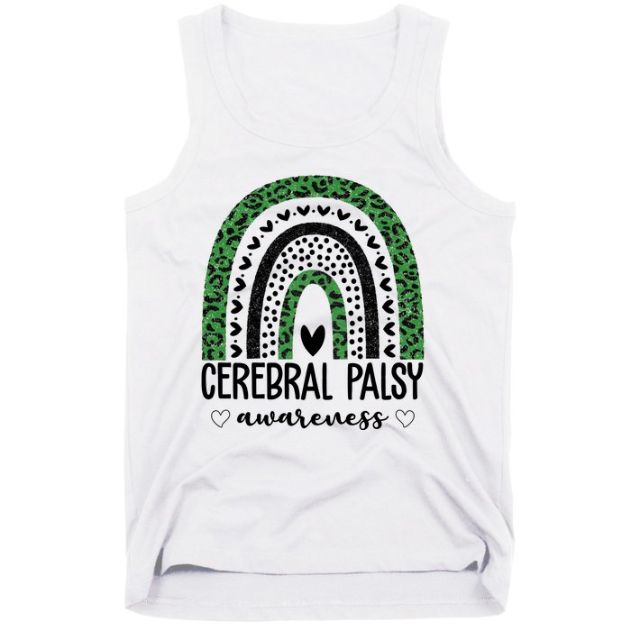 Cerebral Palsy Awareness Rainbow Heart Tank Top