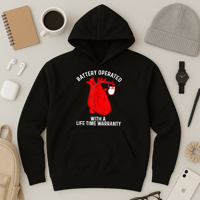Cool Pacemaker Art For Men Women Artificial Heart Pacemaker Hoodie