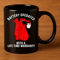 Cool Pacemaker Art For Men Women Artificial Heart Pacemaker 11oz C Handle Ceramic Mug