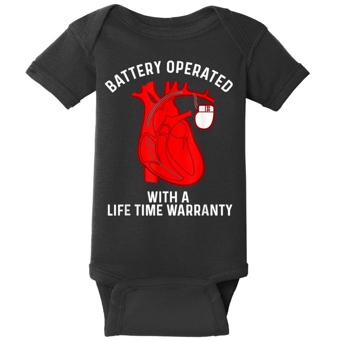 Cool Pacemaker Art For Men Women Artificial Heart Pacemaker Baby Bodysuit