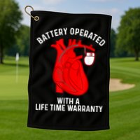 Cool Pacemaker Art For Men Women Artificial Heart Pacemaker Golf Towel