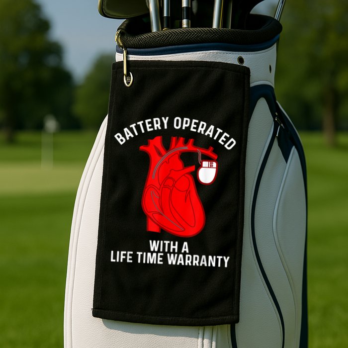 Cool Pacemaker Art For Men Women Artificial Heart Pacemaker Golf Towel