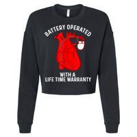 Cool Pacemaker Art For Men Women Artificial Heart Pacemaker Cropped Pullover Crew