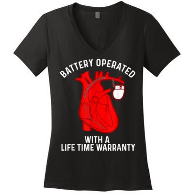Cool Pacemaker Art For Men Women Artificial Heart Pacemaker Women's V-Neck T-Shirt