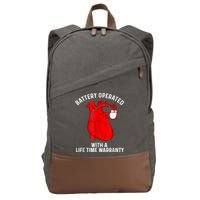 Cool Pacemaker Art For Men Women Artificial Heart Pacemaker Cotton Canvas Backpack