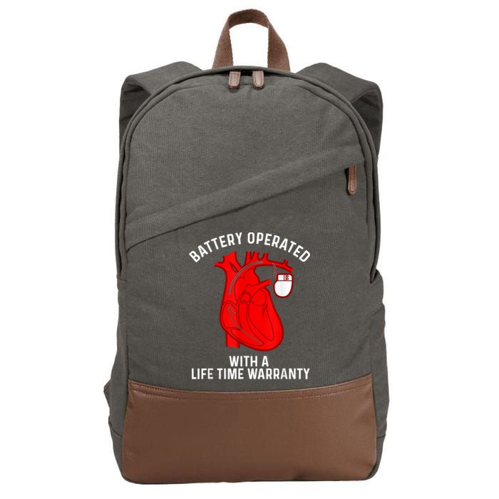 Cool Pacemaker Art For Men Women Artificial Heart Pacemaker Cotton Canvas Backpack