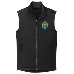 Colorful Peacock Art Collective Smooth Fleece Vest