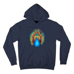 Colorful Peacock Art Tall Hoodie