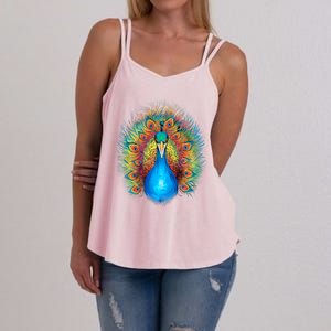 Colorful Peacock Art Women's Strappy Tank