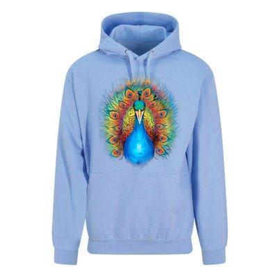 Colorful Peacock Art Unisex Surf Hoodie