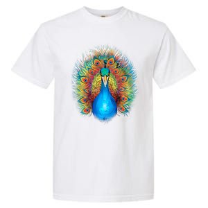 Colorful Peacock Art Garment-Dyed Heavyweight T-Shirt