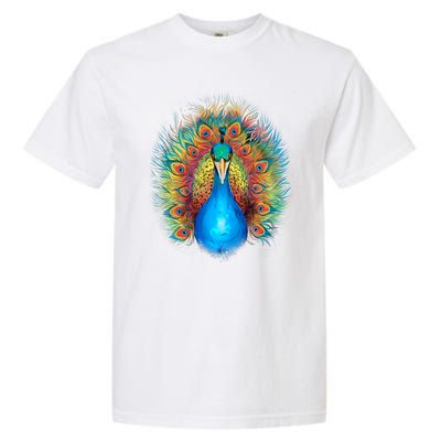 Colorful Peacock Art Garment-Dyed Heavyweight T-Shirt